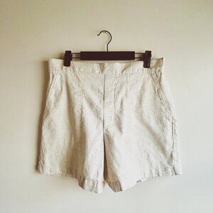 Banana Republic Factory High Waisted Linen Shorts in Natural Size M